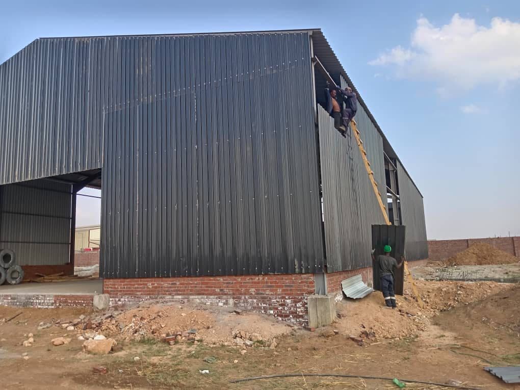 Commercial hall roofing project